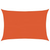 Toldo de vela rectangular HDPE naranja 160 g/m² 5x6 m 2