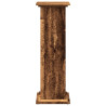 Pedestal expositor con almacenaje madera envejecida 31x30x90 cm 5