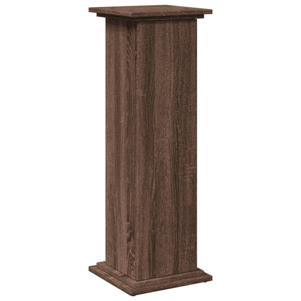 Pedestal expositor con almacenaje marrón roble 31x30x90 cm M 2