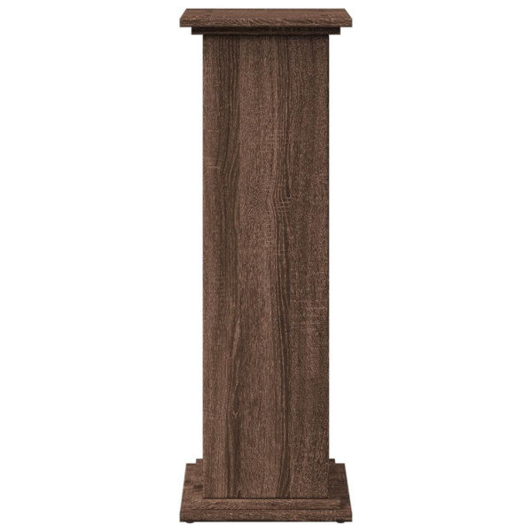 Pedestal expositor con almacenaje marrón roble 31x30x90 cm M 5