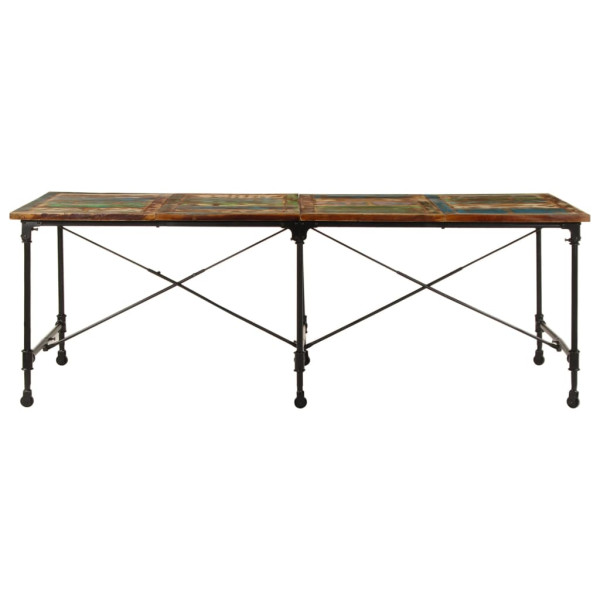 Mesa de jantar 220x90x77 cm madeira recuperada maciça M 2