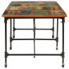 Mesa de jantar 220x90x77 cm madeira recuperada maciça 3