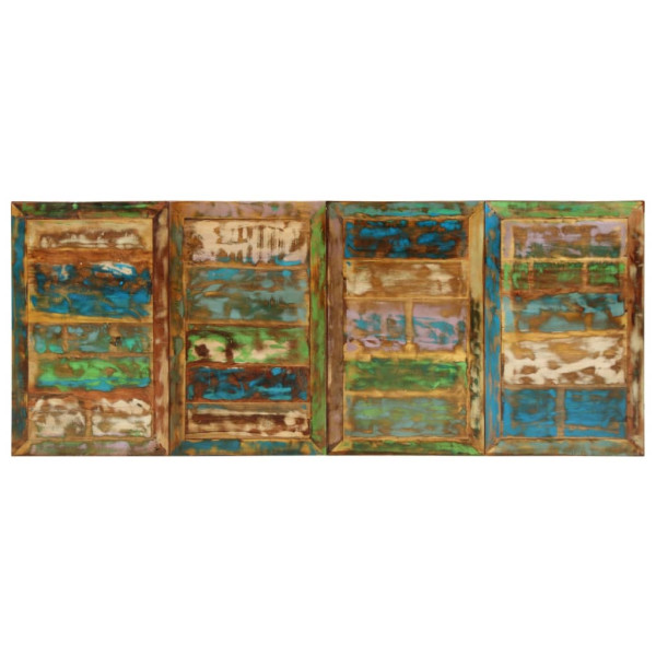 Mesa de jantar 220x90x77 cm madeira recuperada maciça M 4