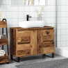 Mueble de lavabo madera de ingeniería envejecida 80x33x60 cm 3