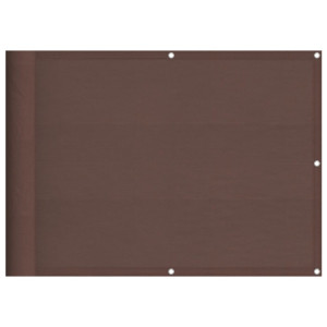 Pantalla de balcón 100% poliéster Oxford marrón 75x1000 cm H