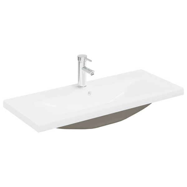 Mueble para lavabo con lavabo integrado y grifo roble artesanal M 5