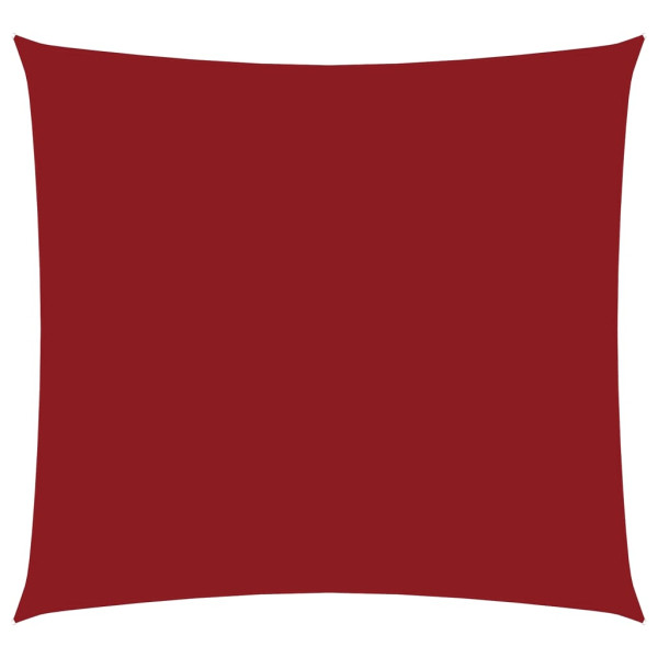 Toldo de vela cuadrado tela Oxford rojo 2.5x2.5 m M 2