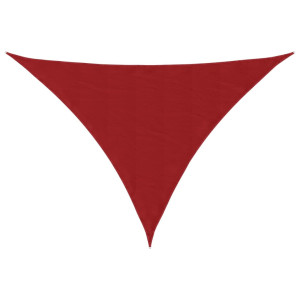 Toldo de vela triangular tela Oxford rojo 5x5x6 m H