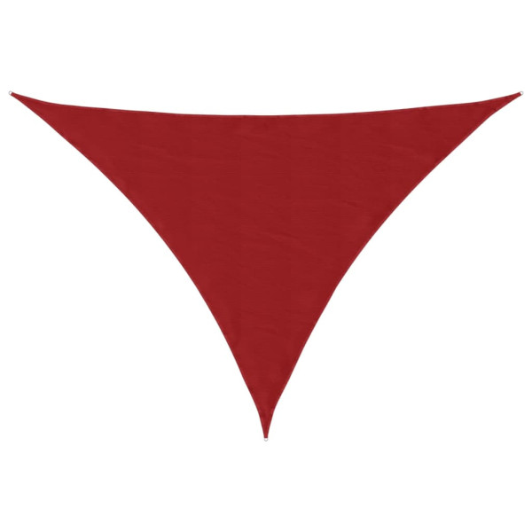 Toldo de vela triangular tela Oxford rojo 5x5x6 m M 2