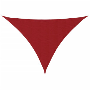 Toldo de vela triangular tela Oxford rojo 3.5x3.5x4.9m H