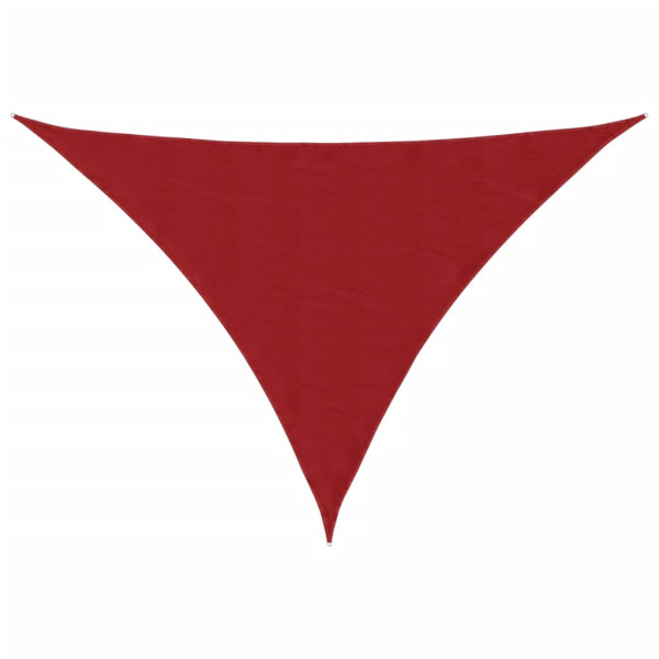 Para-sol vela tecido oxford triangular 3.5x3.5x4.9 m vermelho M 2