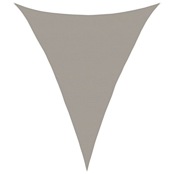 Toldo de vela triangular HDPE gris claro 160 g/m² 5x6x6 m M 2