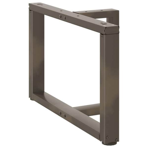 Patas de mesa centro forma T 2uds acero natural 60x25x(42-43)cm M 4