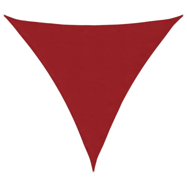 Toldo de vela triangular tela Oxford rojo 4x4x4 m M 2