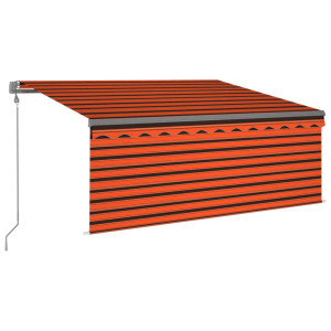Toldo retrátil automático com estore 3x2.5 m laranja e castanho H
