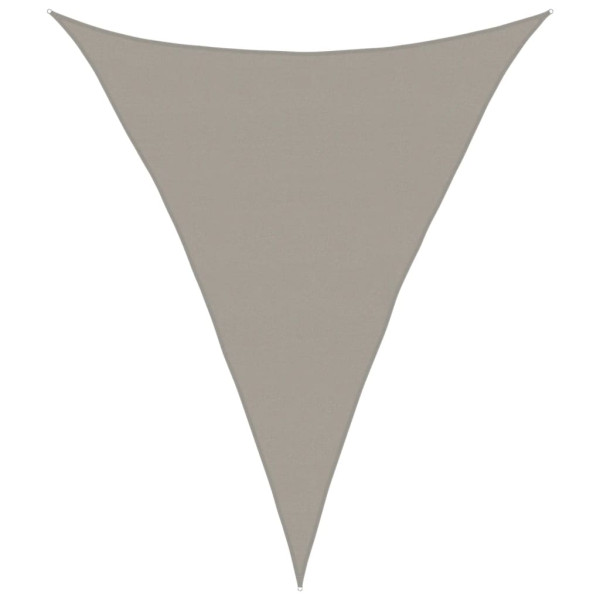 Toldo de vela triangular HDPE gris claro 160 g/m² 5x7x7 m M 2