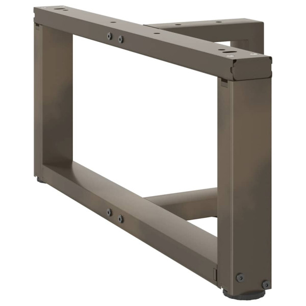 Patas de mesa centro forma T 2uds acero natural 60x25x(30-31)cm M 4