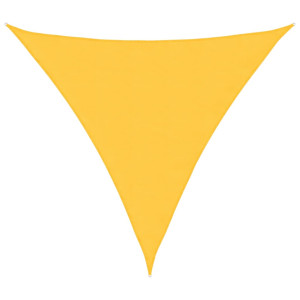 Toldo de vela triangular tela Oxford amarillo 5x5x5 m H