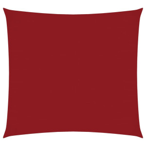 Toldo de vela cuadrado tela Oxford rojo 4x4 m H