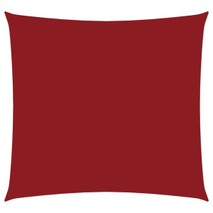 Toldo de vela cuadrado tela Oxford rojo 5x5 m H