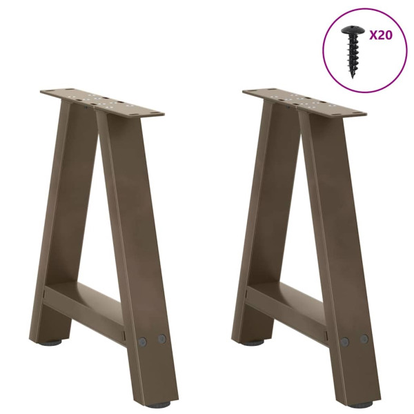 Pés para mesa de centro em formato A. 2 peças. 50x (42-43) cm. aço M 3