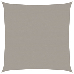 Para-sol estilo vela quadrado 160 g/m² 7x7 m PEAD cinza-claro H