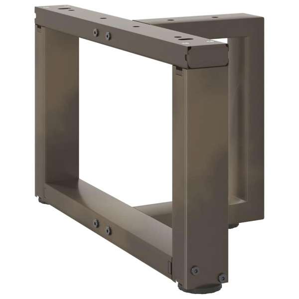 Patas de mesa centro forma T 2uds acero natural 50x25x(30-31)cm M 4