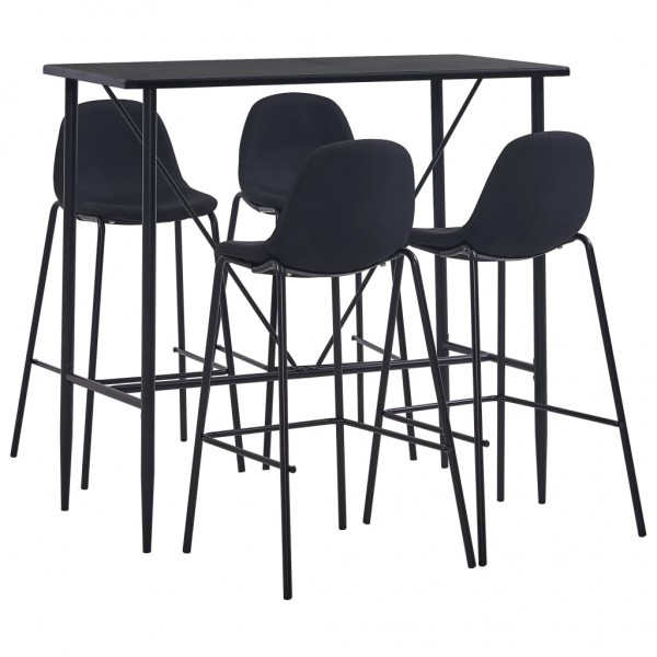 5 pcs conjunto de bar tecido preto D