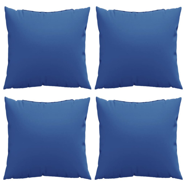 Cojines de sofá 4 unidades tela azul royal 60x60 cm M 4