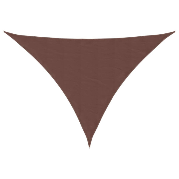 Toldo de vela triangular tela Oxford marrón 4x5x6.4 m M 2