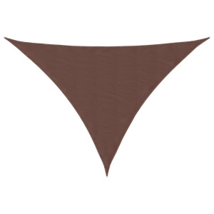 Toldo de vela triangular tela Oxford marrón 2.5x2.5x3.5 m H