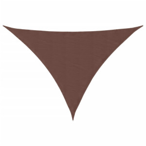 Toldo de vela triangular tela Oxford marrón 5x7x7 m H