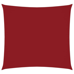 Toldo de vela cuadrado tela Oxford rojo 7x7 m H