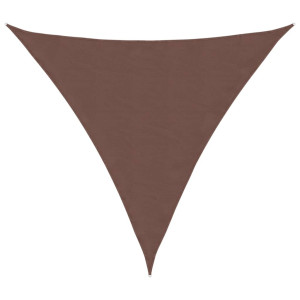 Toldo de vela triangular tela Oxford marrón 3x3x3 m H
