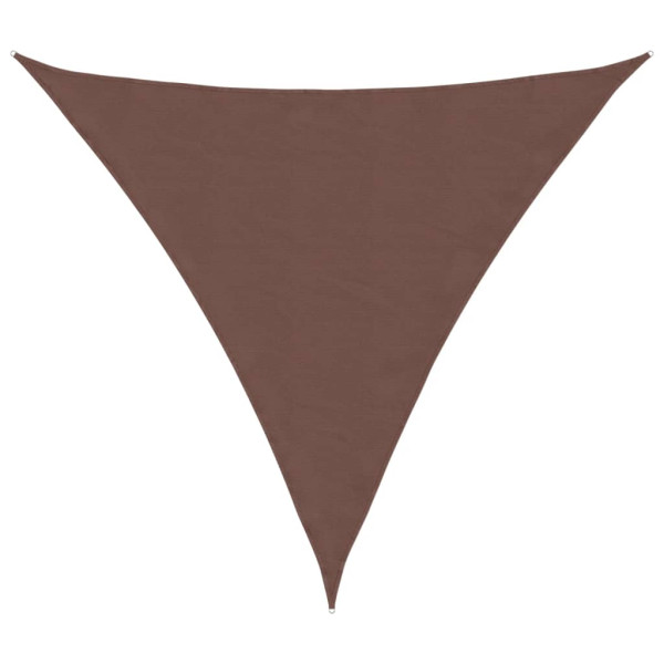 Para-sol estilo vela tecido oxford triangular 3x3x3 m castanho M 2