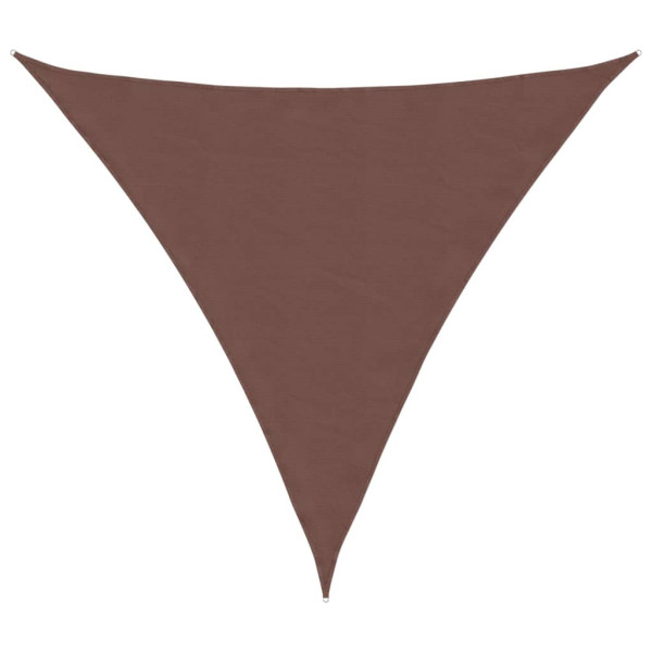 Toldo de vela triangular tela Oxford marrón 6x6x6 m M 2