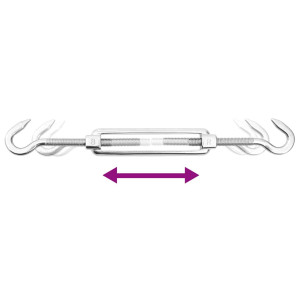 Juego de accesorios para toldo de vela 9 pzas acero inoxidable H