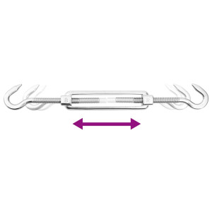 Juego de accesorios para toldo de vela 8 pzas acero inoxidable H