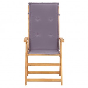 Sillas de jardín reclinables 2 uds madera acacia maciza marrón H