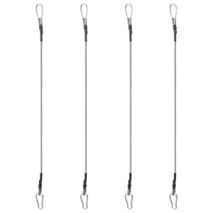 Cordas com mosquetão 4 pcs borracha H