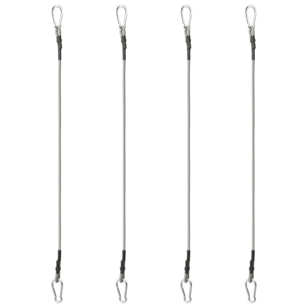 Cordas com mosquetão 4 pcs borracha M 2