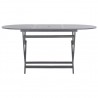 Mesa de jardim dobrável 160x85x75 cm madeira de acácia maciça 2