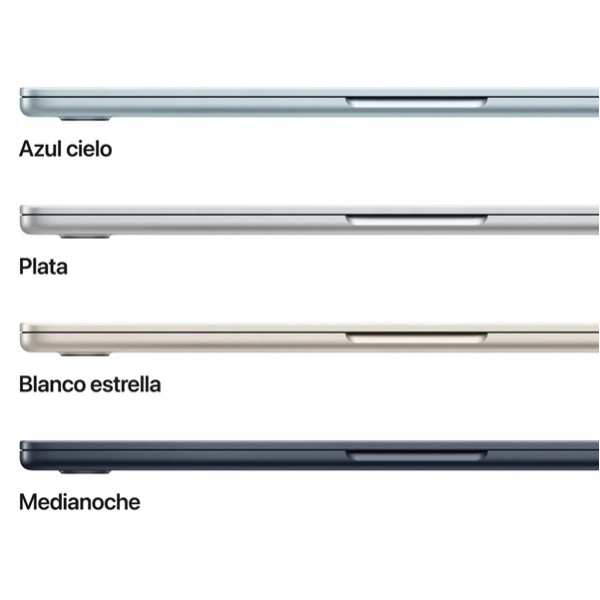 APPLE MACBOOK AIR 13.6" 2025 M4 16GB RAM 256GB plata M 8