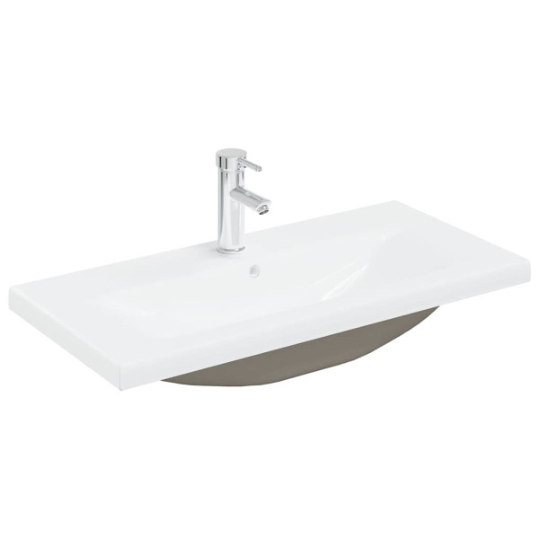 Mueble para lavabo con lavabo integrado y grifo roble artesanal M 4
