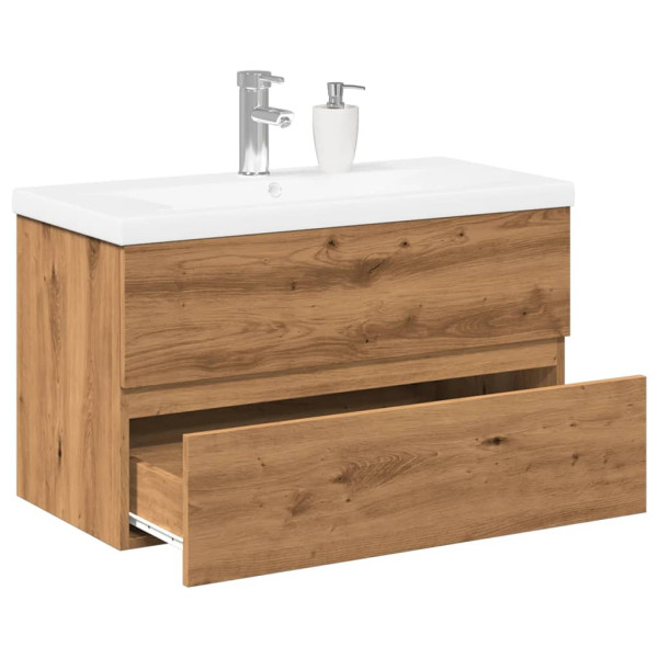 Mueble con lavabo integrado roble artisan D