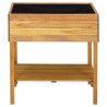 Jardinera elevada de madera maciza de acacia 78.5x58.5x78.5 cm 3
