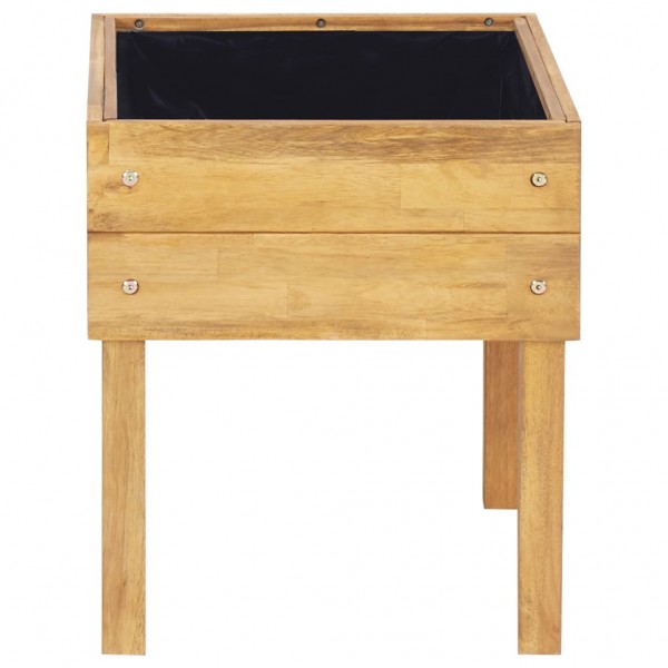 Jardinera elevada de madera maciza de acacia 50x40x45 cm M 4