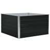 Canteiro jardim elevado 100x100x45 cm aço galvanizado antracite 3