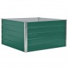Canteiro jardim elevado 100x100x45 cm aço galvanizado verde 3