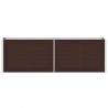 Canteiro elevado de jardim aço galvanizado 240x40x77cm castanho 3